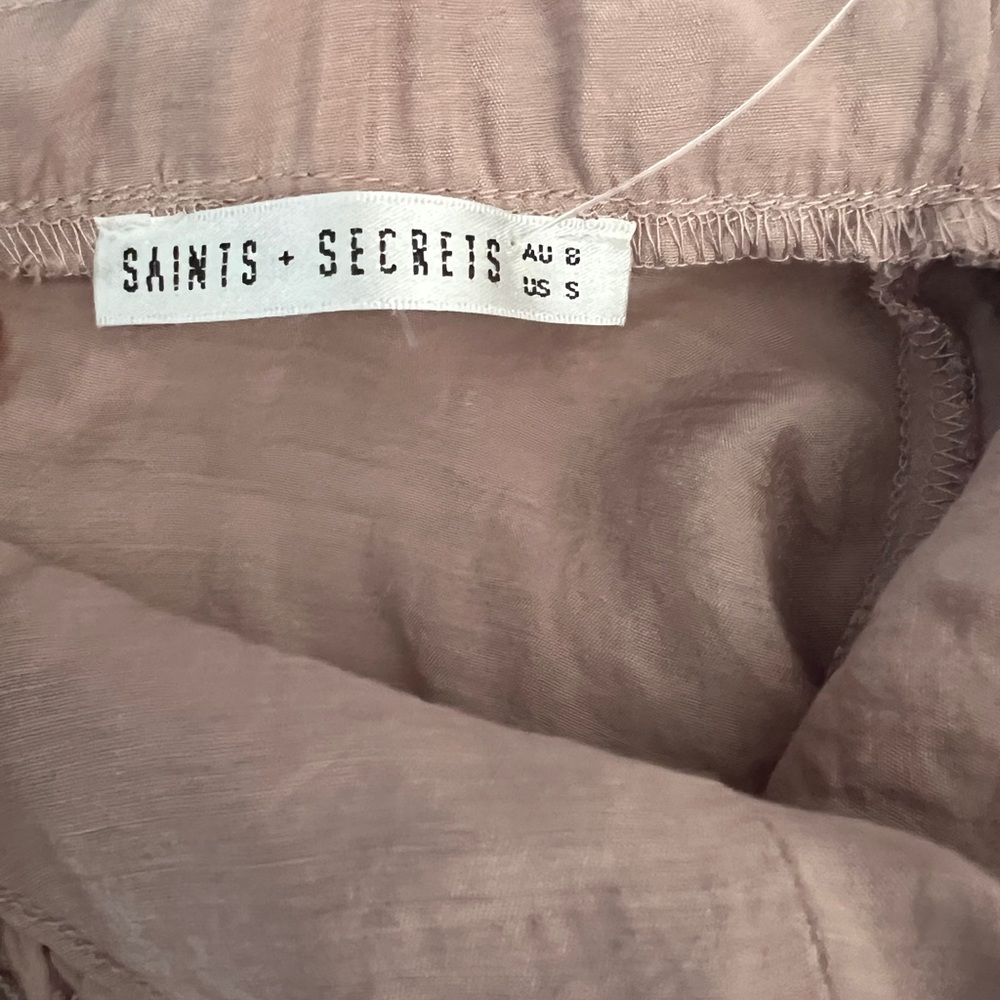 Saints + Secrets Low Back Cami Strap Dress (Nude Pink Beige) - Picture 7 of 7